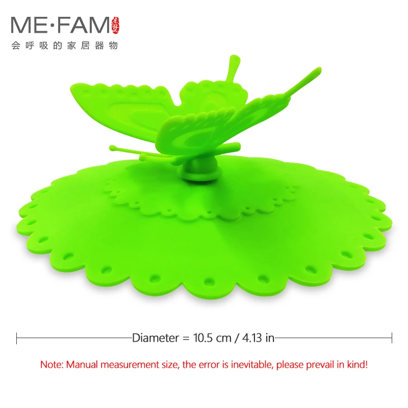 ME.FAM New Cute Silicone Butterfly Mug Cover Lace Flowers Lid Seal Anti-dust Glass Ceramic Plastic Tea Cup Cap Reusable Set of 3