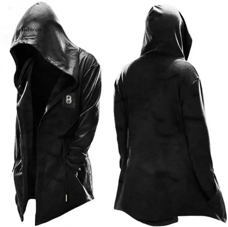 2023 Autumn Hoodies Tops Halloween Cosplay Cloak Men Hooded Pullover Jacket Cosplay Coat Drawstring Hoodies Blouse Tracksuits