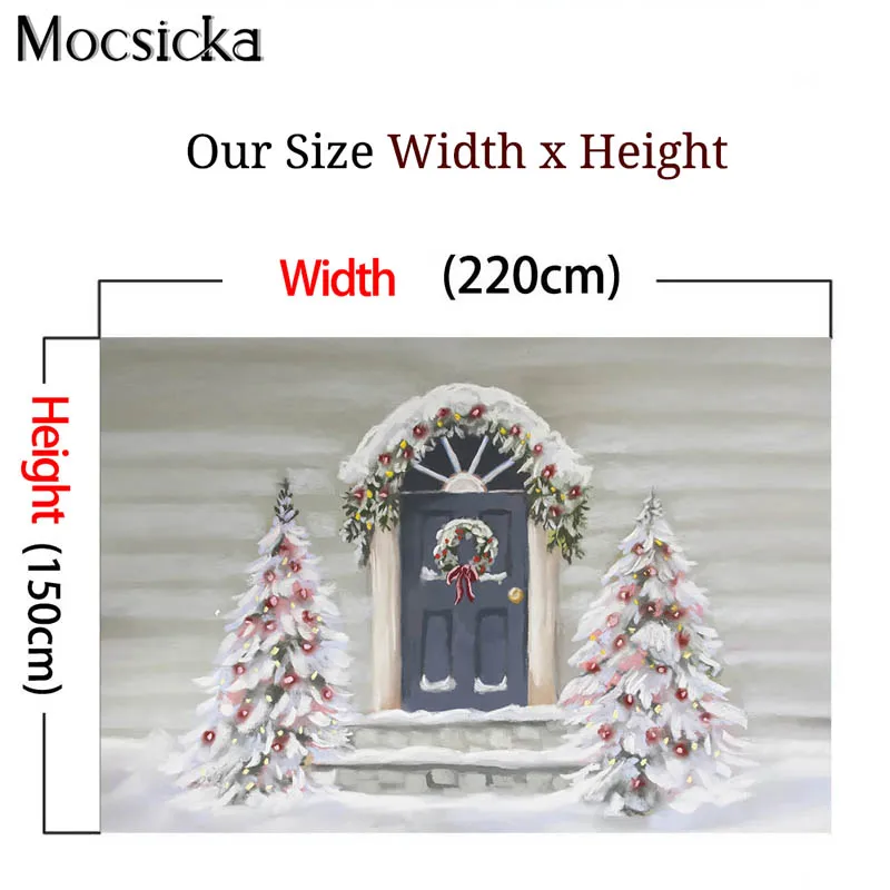 Décors de photographie de Noël de flocon de neige d'hiver, décor de guirxiété d'arbre de Noël, accessoires de photo de portrait d'enfant, fond de stand de studio