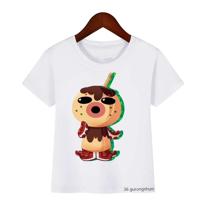 Funny Octopus Cartoon Print Pattern T-shirt Kids Clothes for Boys/ Girls White T Shirt Kawaii Summer Tops Kids Clothing