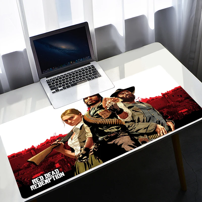 

Red Dead Redemption 2 90x40CM Large Gaming Keyboard Mouse Pad Computer Gamer Table Desk Mat Mousepad XXL Office Play Mice Mats