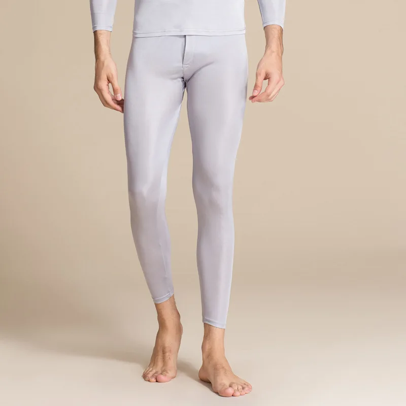 Intimo da uomo lungo Johns 100% seta naturale per uomo Intimo autunno-inverno Intimo da uomo di marca