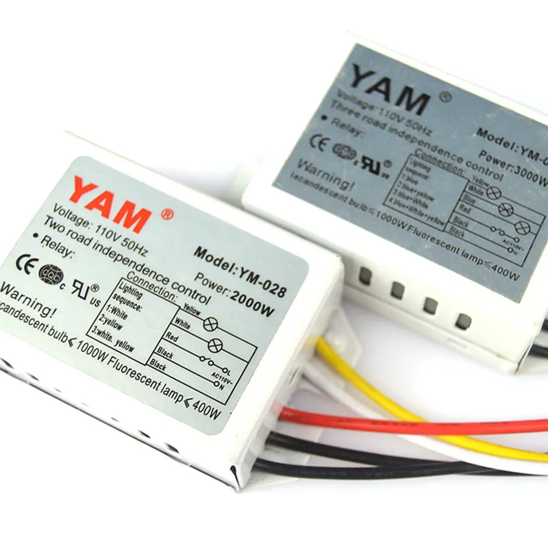 110V 220V Smart Digital Segment Switch for Crystal Lamp Ceiling Light 2 Ways 3 Sections Three Way Four Section 2000W 3000W