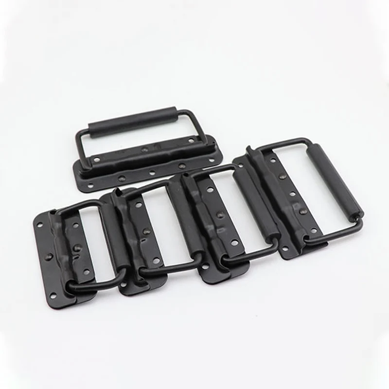 Picture 4: Black Spring Handle Folding Handle Tool Box Movable Ring Furniture Handle Industrial Equipment Cabinet Handle Activity Knobs