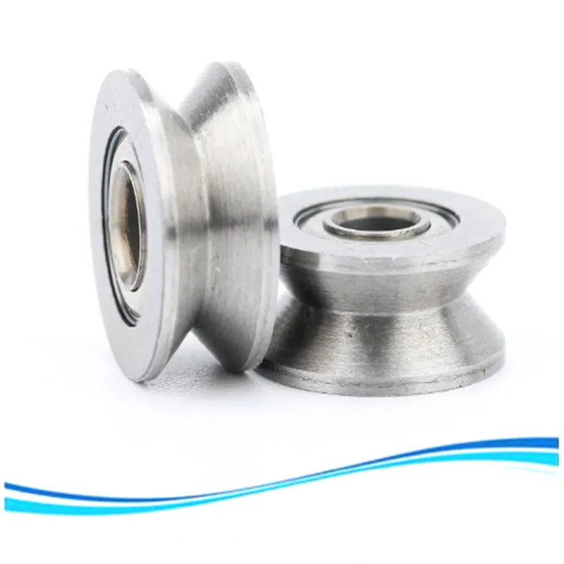 Q​ipang High Quality 3*12*4 /4*13*6 V-groove Bearing 10 PCS Wear-resistant Guide the Wire Special Stainless Steel Pulley