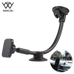 Magnetic Windshield Sucker Car Phone Holder For iPhone X 11 Pro Long Arm Holder For Phone In Car Smartphone Stand For Xiaomi 9