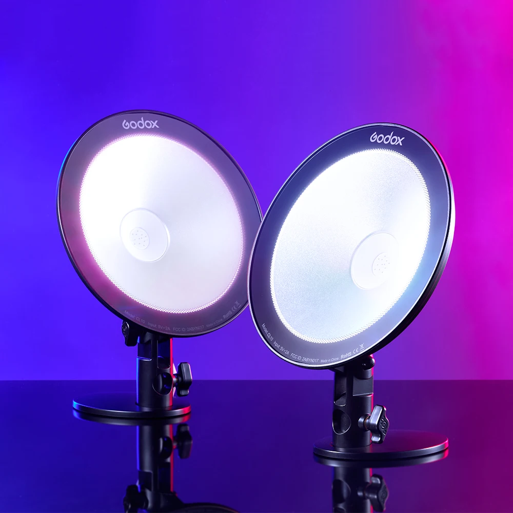 GODOX CL10 Photography Light,LED Webcasting Ambient Light ,Selfie Ring Light Dimmable Camera Lamp For Makeup Video Live Studio