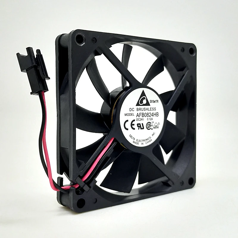 

cooling fan 80mm New For Delta 8015 DC 24V ultra thin mute fan AFB0824HB 8cm dual ball bearing case inverter fan SM-SR plug