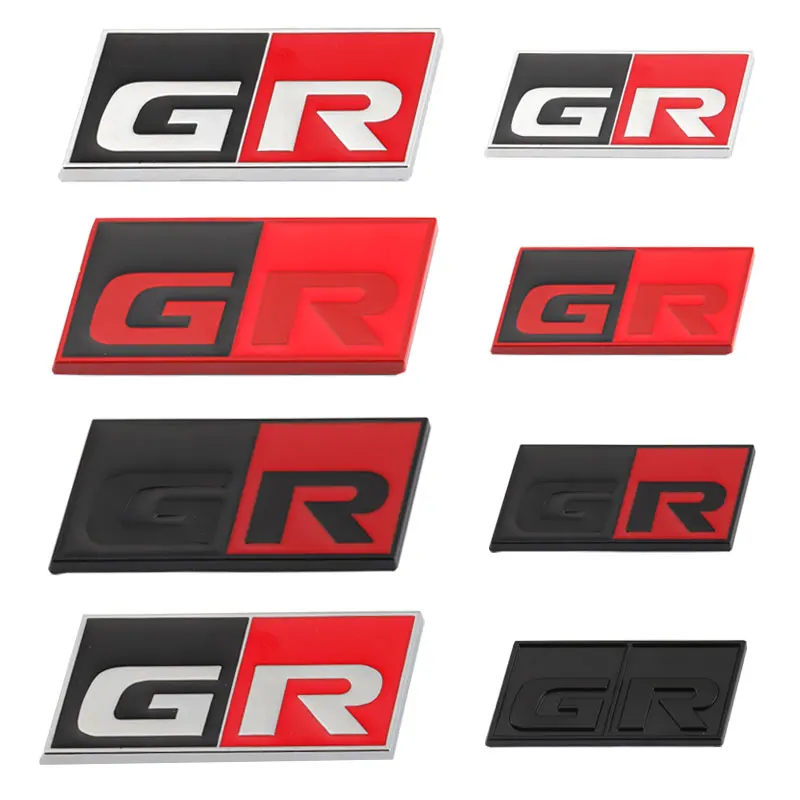 3D Metal Car Sticker GR Sport Logo Badge Emblem Decal for Toyota HV YARiS GRMN GR Sport RZ RC RS Prius Lexus Harrier GR Sticker