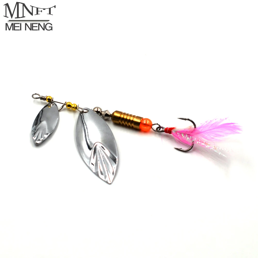 MNFT 6Pcs Treble Hooks Wobblers Spoon Sequins Metal Rotating Spinner Fishing Lure 4.2g/7g/10g Perch Pike Rotating Fishing Tackle