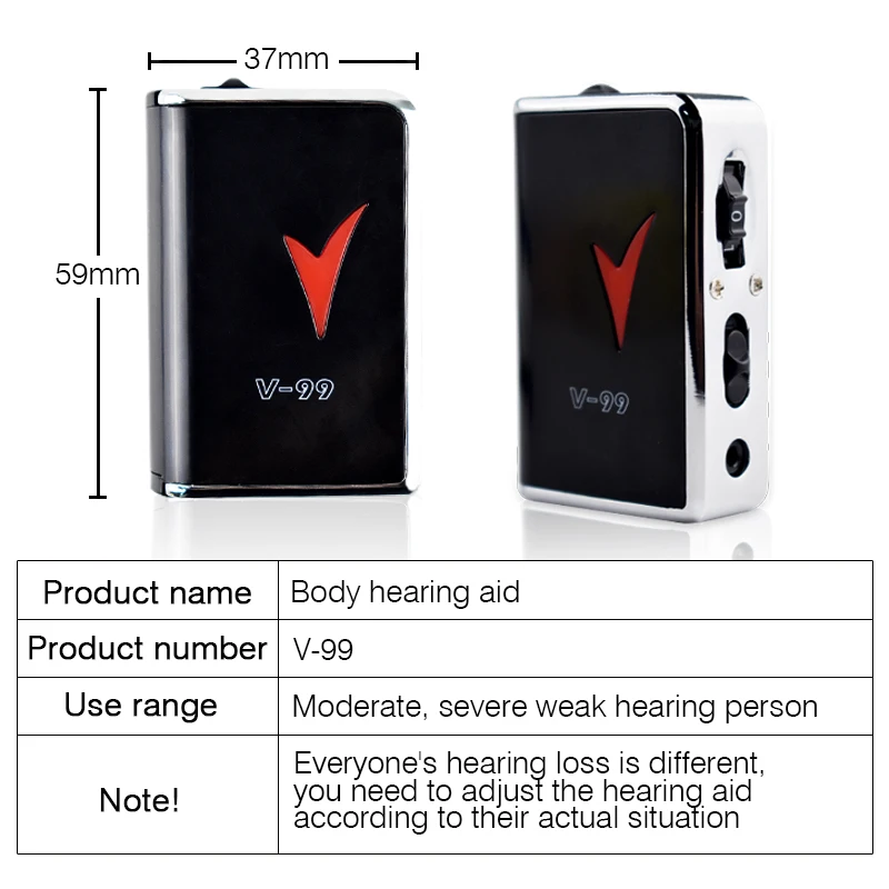 Recharged Mini Portable Hearing Aid In-ear Digital Adjustable Listen Sound Amplifier for the Elderly With Hearing Impairment