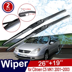 2x Car Wiper Blade for Citroen C5 MK1 2001~2007 Accessories 2002 2003 2004 2005 2006 Front Window Windscreen Windshield 26