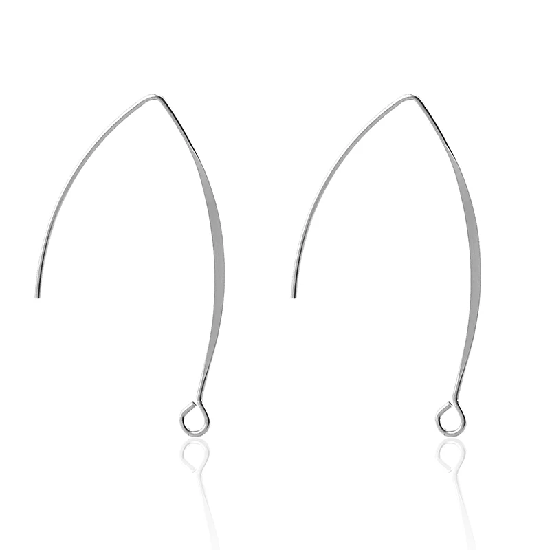 50pcs/lot Stainless Steel France Earring Hooks Kidney Earrings Ear Wires Findings DIY Jewelry Accessories Crafts Wholesale Bulk