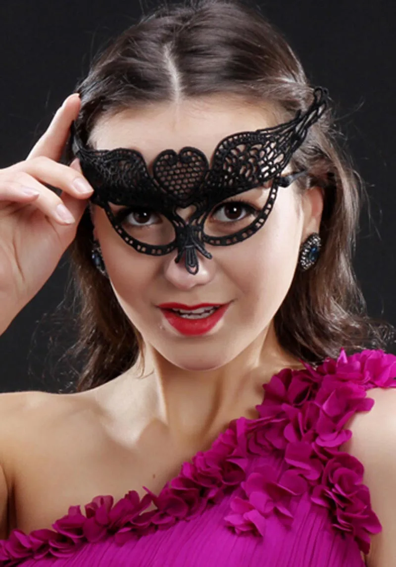 Seksowna koronkowa maska kobiety oko Masquerade impreza z okazji Halloween maski bal maskowy Cosplay masque weneckie kostiumy karnawałowe półmaska