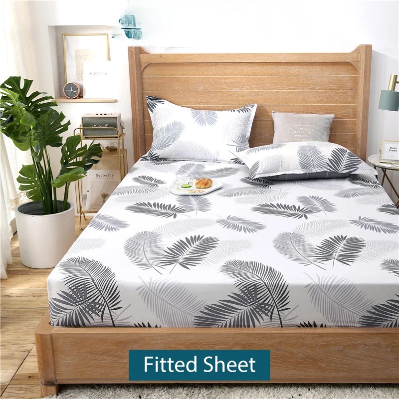 

2021 Designs Printed Bedsheets Geometric Fitted Sheet Queen Bed Sheet Single King Fitted Bed Sheet Mattress Cover