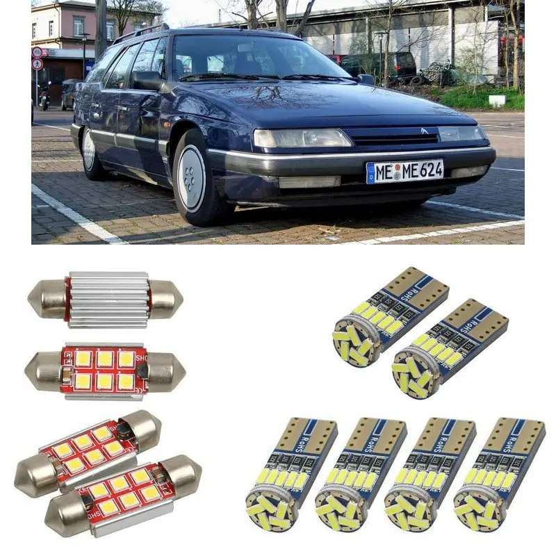 

Interior led Car lights For citroen xm estate hatchback y3 dome bulbs for cars License Plate Light 8pc