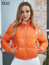 ZIAI 2022 Down Jacket Female 2022 Fashion Short Parka Bright Color Style Collection High Quality Thin Zipper Women Coat  ZR-DR15