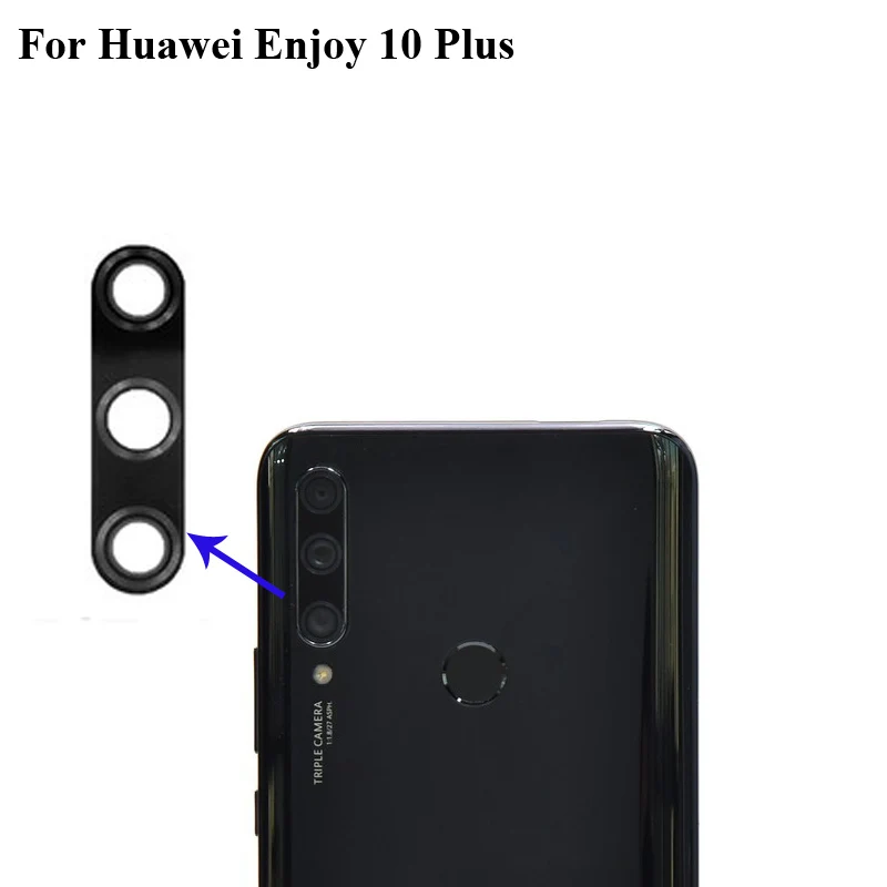 

2PCS High quality For Huawei Enjoy 10 Plus Back Rear Camera Glass Lens test good 10Plus Replacement Parts Enjoy10 Plus