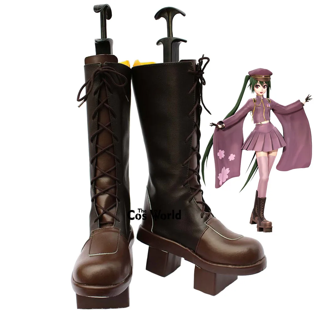 Senbonzakura Ku Anime Cosplay Chaussures Bottes, Mille Arbres, Fleurs, Personnaliser