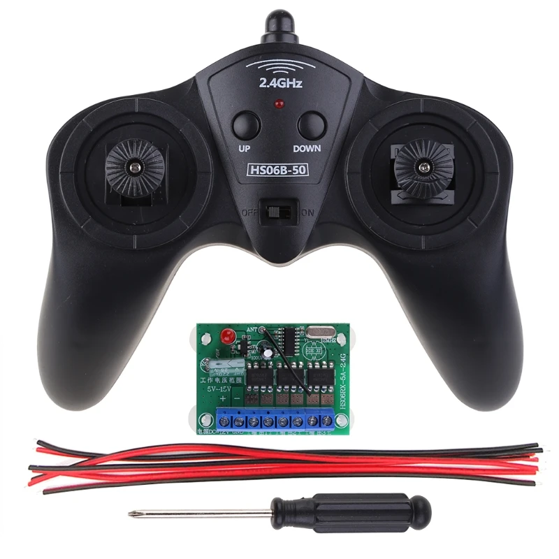 2.4G Transmitter 6 Channel Remote Control Large Power Receiver DC 6V-15V Car Model Ship DIY RC Boat Cars Wireless Controlling