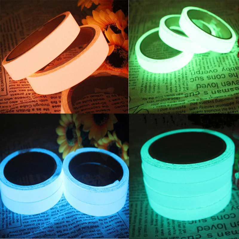 5M/Roll Green Luminous Self-Adhesive Tape Glow In The Dark Party Supplies DIY Wall Sticker Fluorescent Safety Emergency Stairs