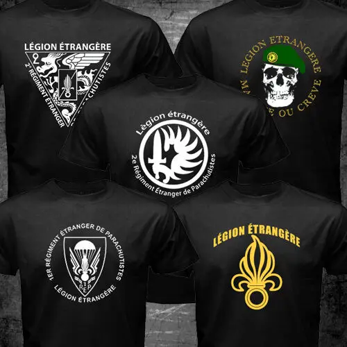 New French Foreign Legion Etrangere Special Forces World War Army Men T-shirt SHORT Casual O-Neck Men clothing