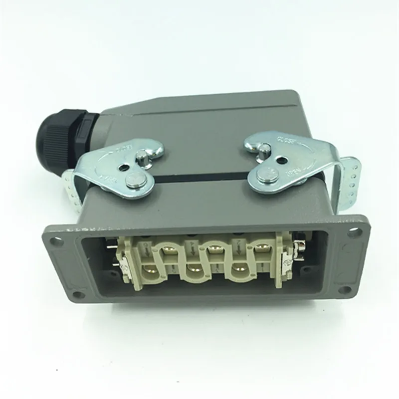 مستطيلة الثقيلة موصل 4-core 6-core الساخن عداء المكونات في قابس الطيران مقاوم للماء HDC-HSB-006 أخفى 35A