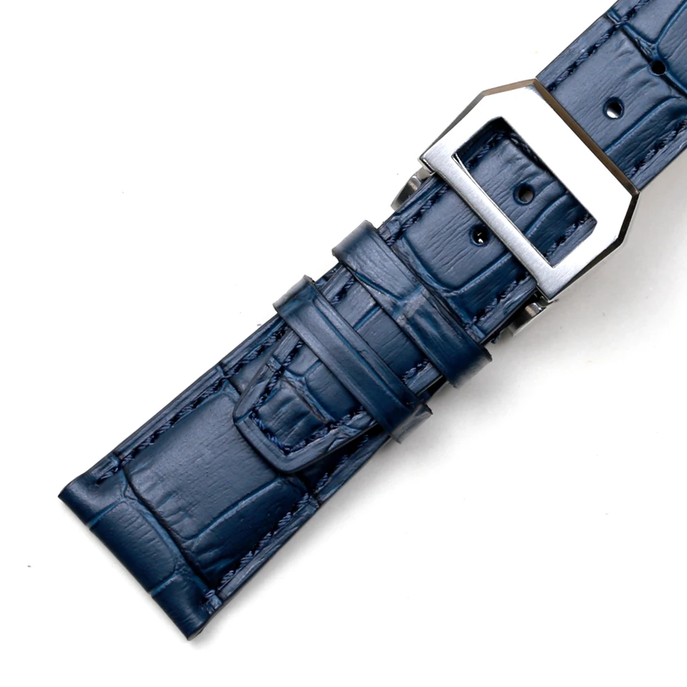 PESNO Genuine Calf Skin Leather Black Brown Dark Blue Watch Band Men Watch Accessories 20mm 22mm compatible for IWC Portuguese