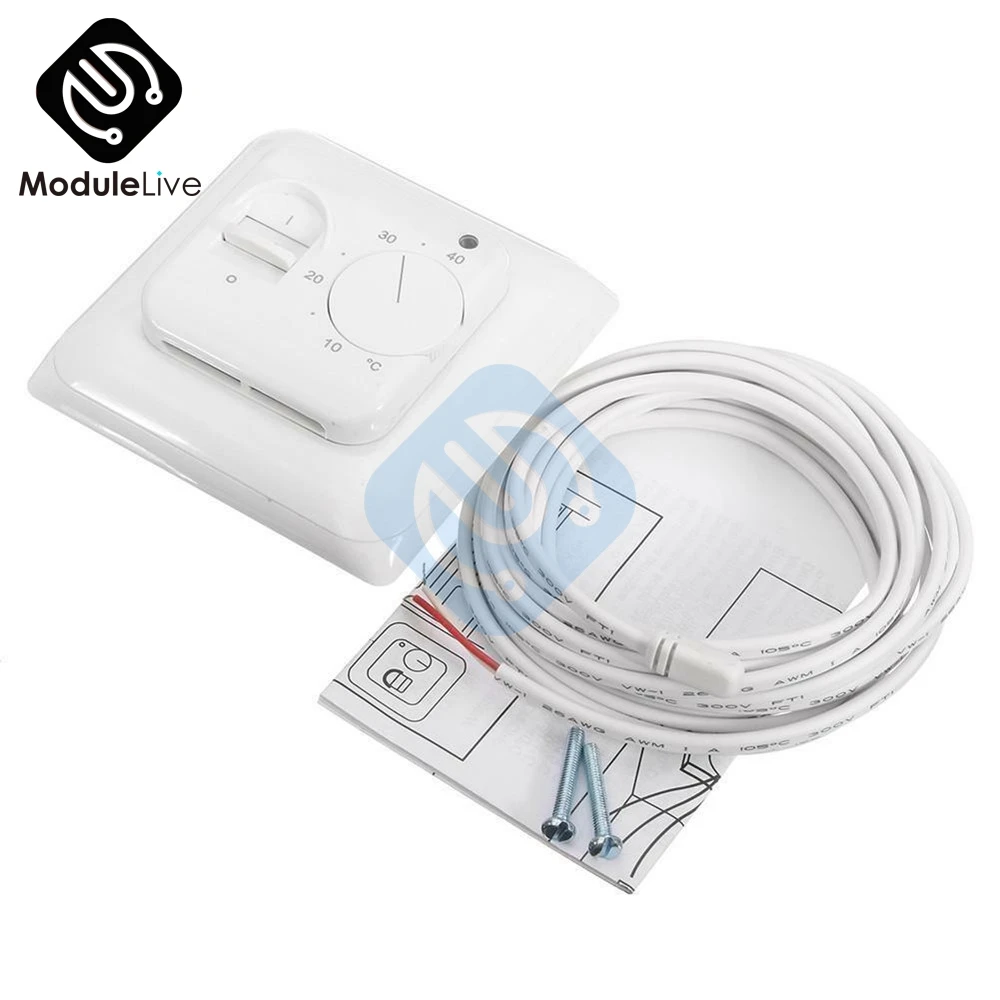 220V 16A Temperature Controller Mechanical Manual Operation Controller Indoor Warm Regulator Thermostat Temp Floor Heating