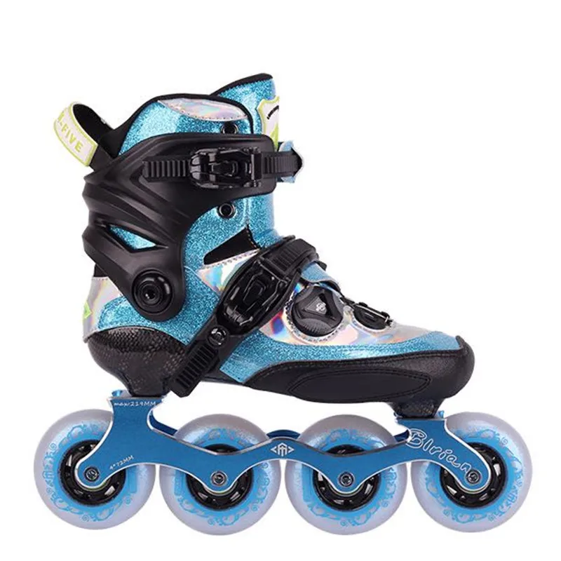 Manopola professionale per bambini in fibra di carbonio Salom pattini a rotelle scarpe per bambini fibra FSK pattini in linea patine 4 ruote 64mm