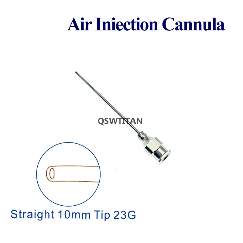 Cánula de inyección de aire Lacrimal, herramientas de cánula viscoelástica oftálmica, instrumento ocular oftálmico, 1 unidad