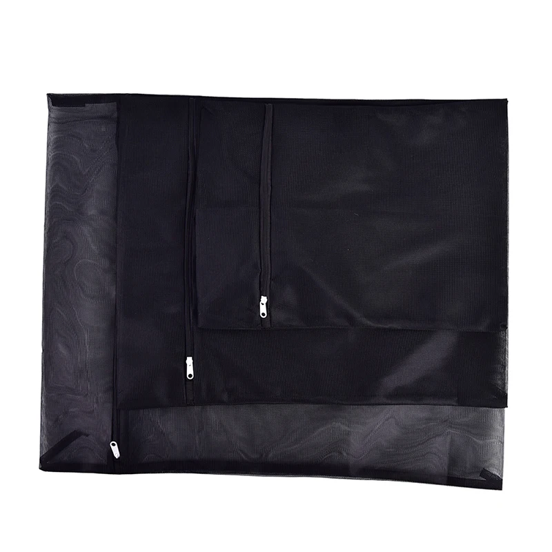 1PC Clothes Washing Machine Laundry Bag With Zipper Nylon Mesh Net Bra Washing Bag  Black Wash Bags