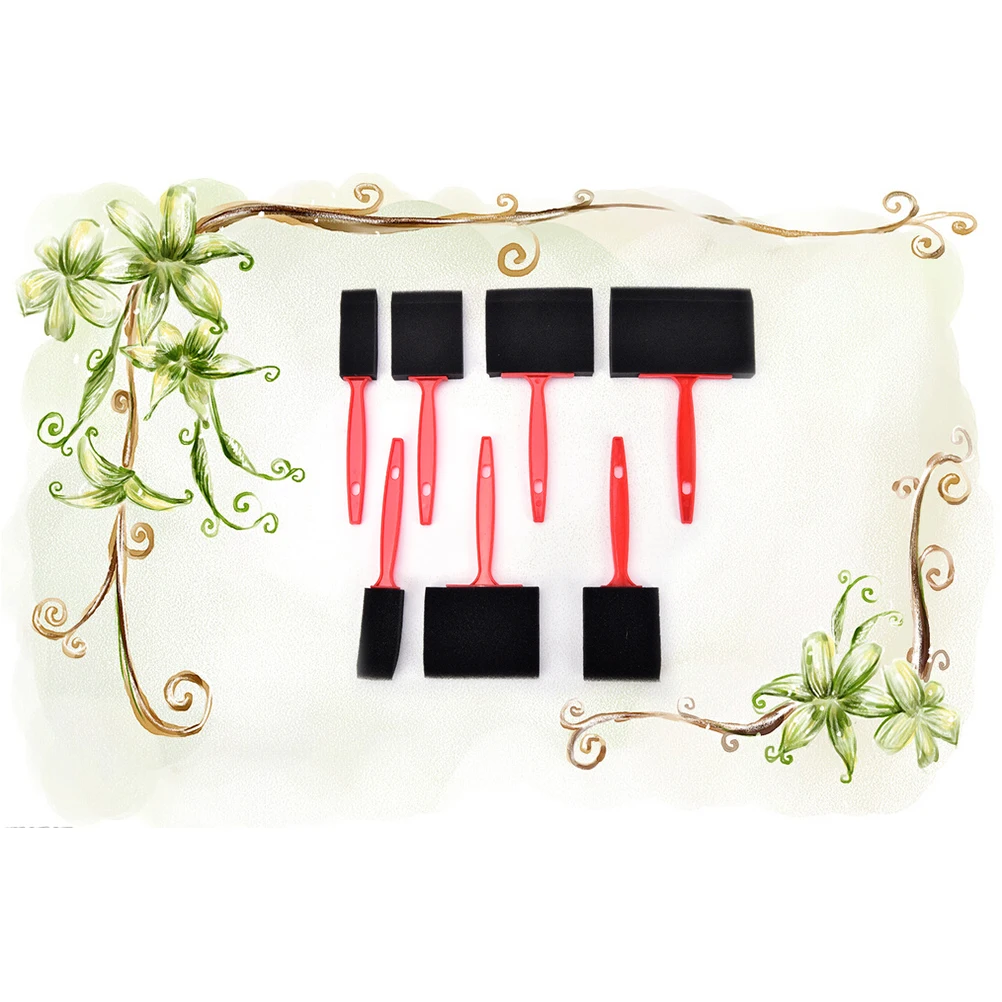 어린이용 스폰지 폼 페인트 브러시 세트, 폴리우레탄 기름때 공예, 미술 공예 페인트 브러시, 어린이 페인팅 브러시, 4 개