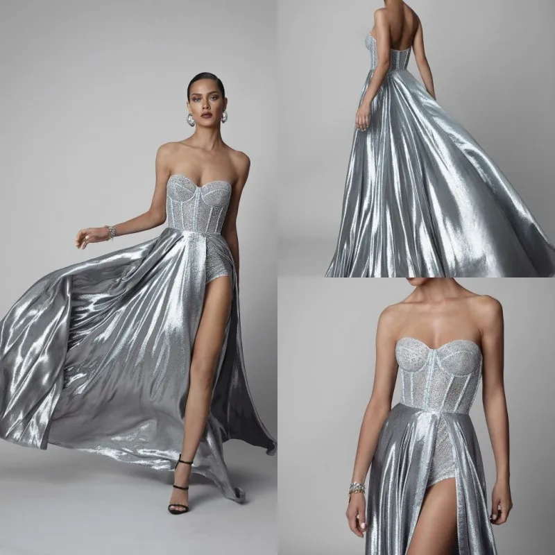 Vestido de noite 2020, vestidos de festa, do amor, do lado alto, divisão de uma linha, renda, vestidos especiais de ocasião especial,