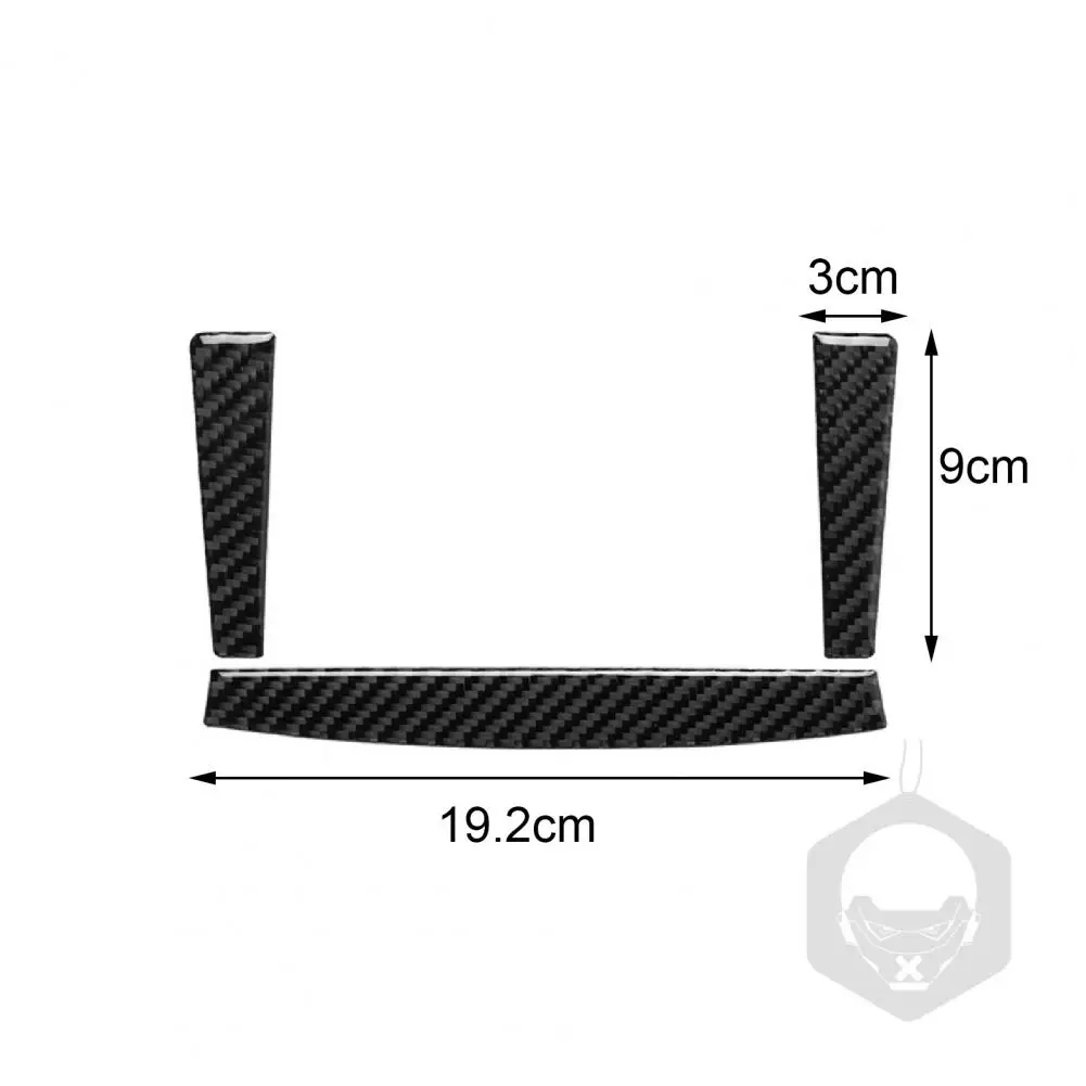 350z,カーボンファイバーカーセンター,ダッシュボードステッカー,防食,カーアクセサリー用の軽量ナビゲーションフレームカバー,2個