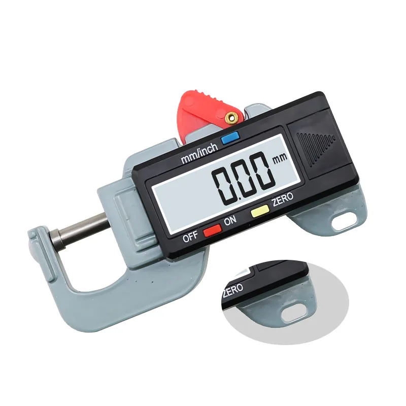 Precise Digital Thickness Gauge Meter Tester Micrometer Lateral Thickness Gauge For Leather Steel Plate Cloth 0-12.7 Mm/0.01mm