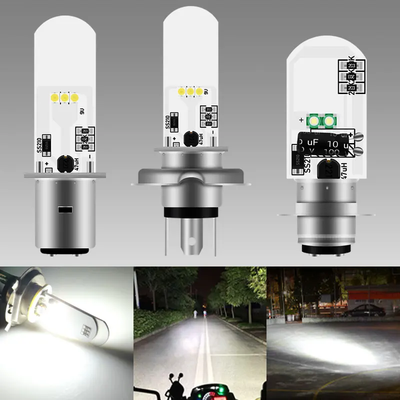 p15d h6m led bulb h4 motorcycle headlight h4 led lights 12v h6 ba20d led spotlights ba20d moto p15d led motorcycle Fog lamp