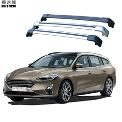 2Pcs Roof Bars for Ford Focus, 5dr Estate 2018+ Aluminum Alloy Side Bars Cross Rails Roof Rack Luggage