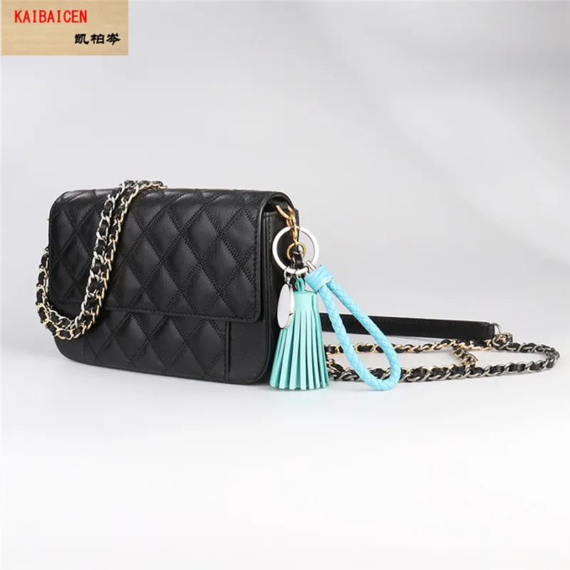 

50SETS Sublimation blanks Key Rings bag tag Multicolor leather cord thermal transfer blank tassel keychain pendant