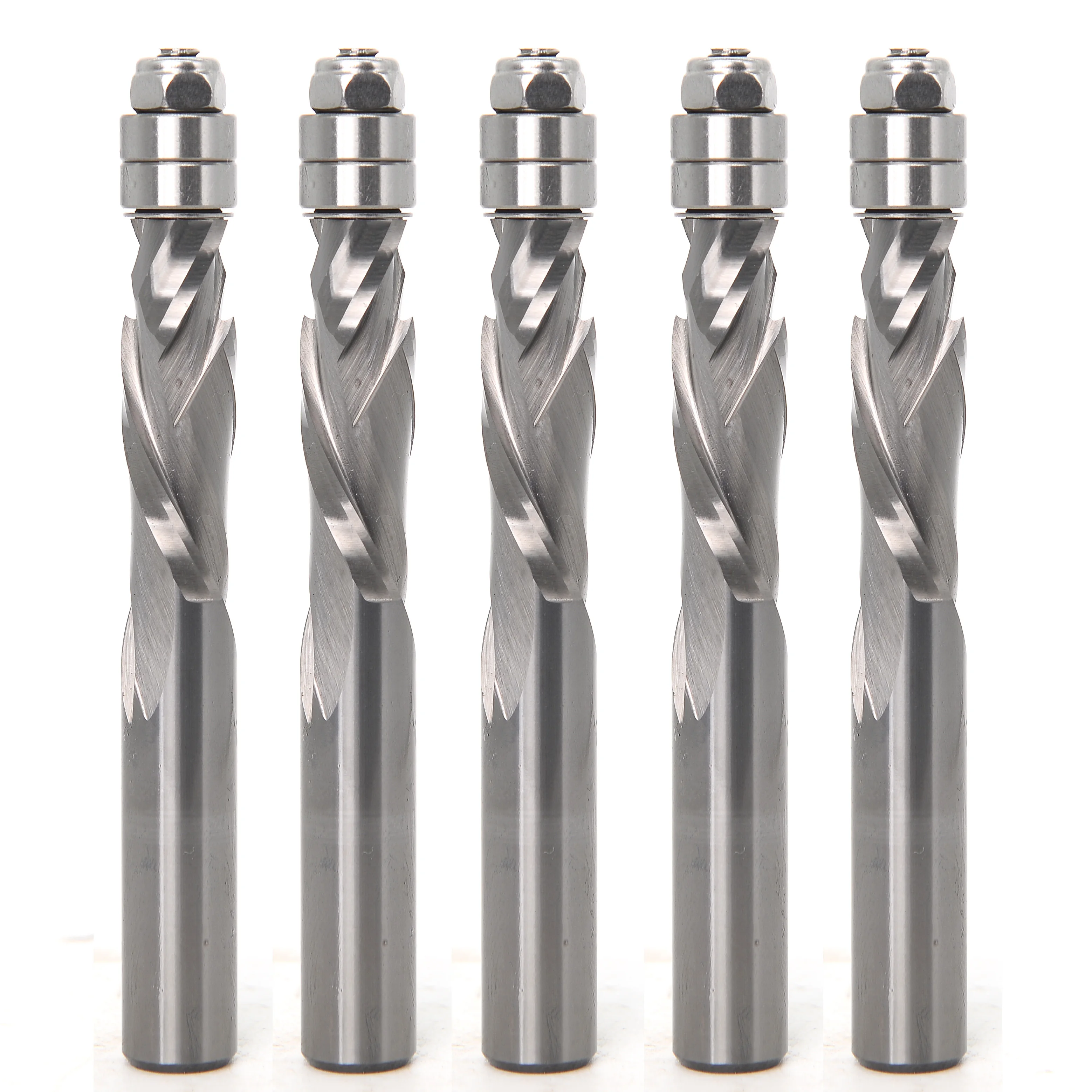 Flush Trim Solid Carbide Spiral top bearing cnc Router Bits   1/2\