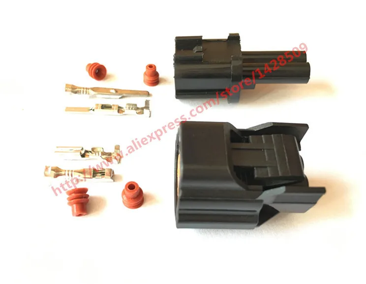 1 Set Kit 2 Pin Female And Male Auto Connector Electrical Plug Housing 6098-0137