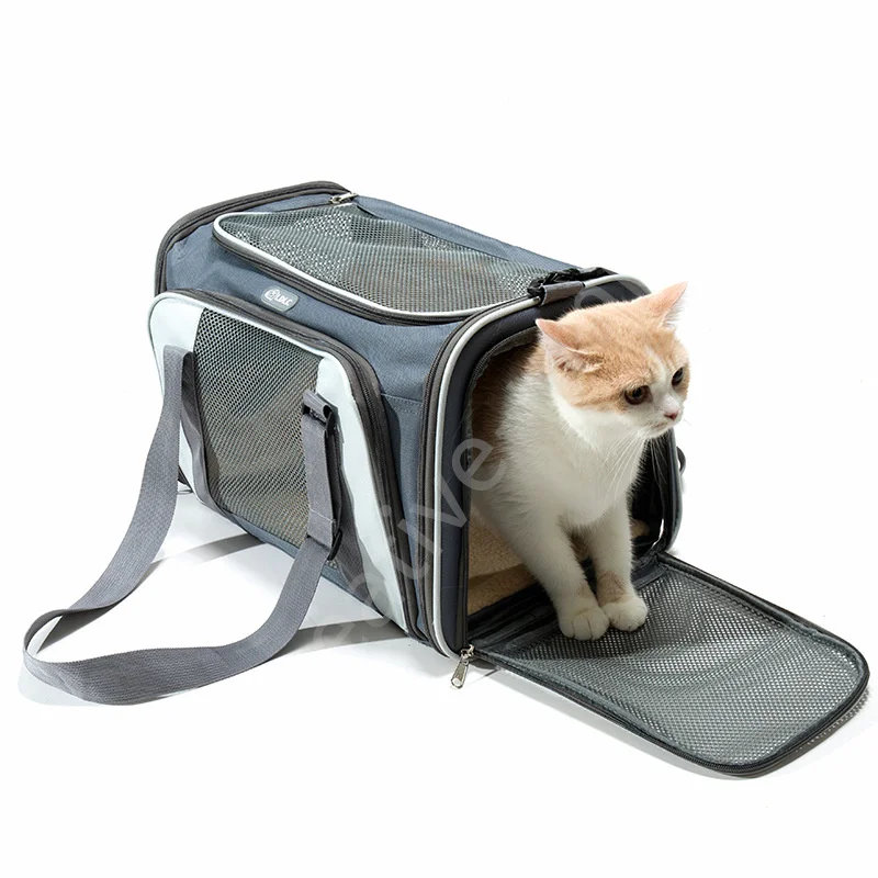 10kg bearing environmental no-toxic portable pet net bag carrier vented carrying lifting dog cat house bed