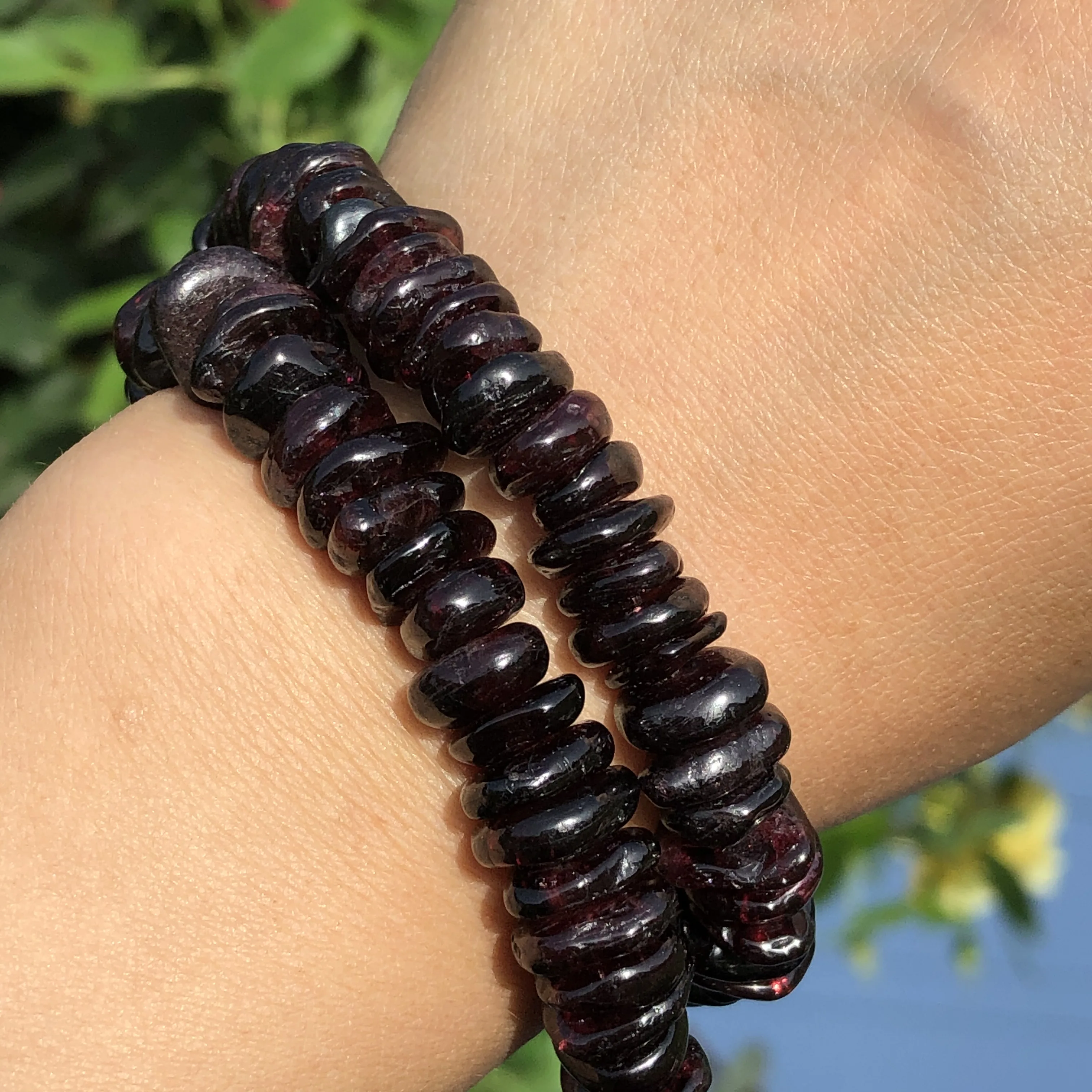 8-12mm Natural Pomegranate Stone Freeform Dark Red Garnet Dondelle Chips Beads For Jewelry Making DIY Bracelet Necklace 15\