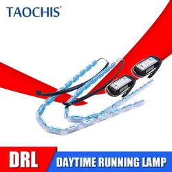 TAOCHIS 12v Slim Rgb DRL Lighting for Car Headlight Retrofit Accessories With Yellow Turn Signal Light Daytime Running Lamps