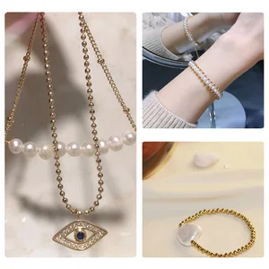 100pcs 14Kゴールド充填スペーサービーズ2mm 3mm 4mmブレスレット用ネックレス用の丸いルーズビーズDIYジュエリー製造アクセサリー 10ベストセールス14Kゴールド充填-3