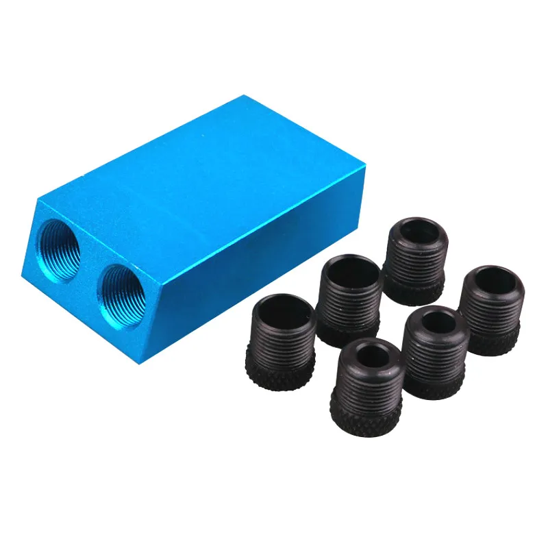 Woodworking Pocket Hole Jig Kit 6/8/10mm Angle Drill Guide Set Hole Puncher Locator Jig Drill Bit Set DIY Carpentry Tools kits