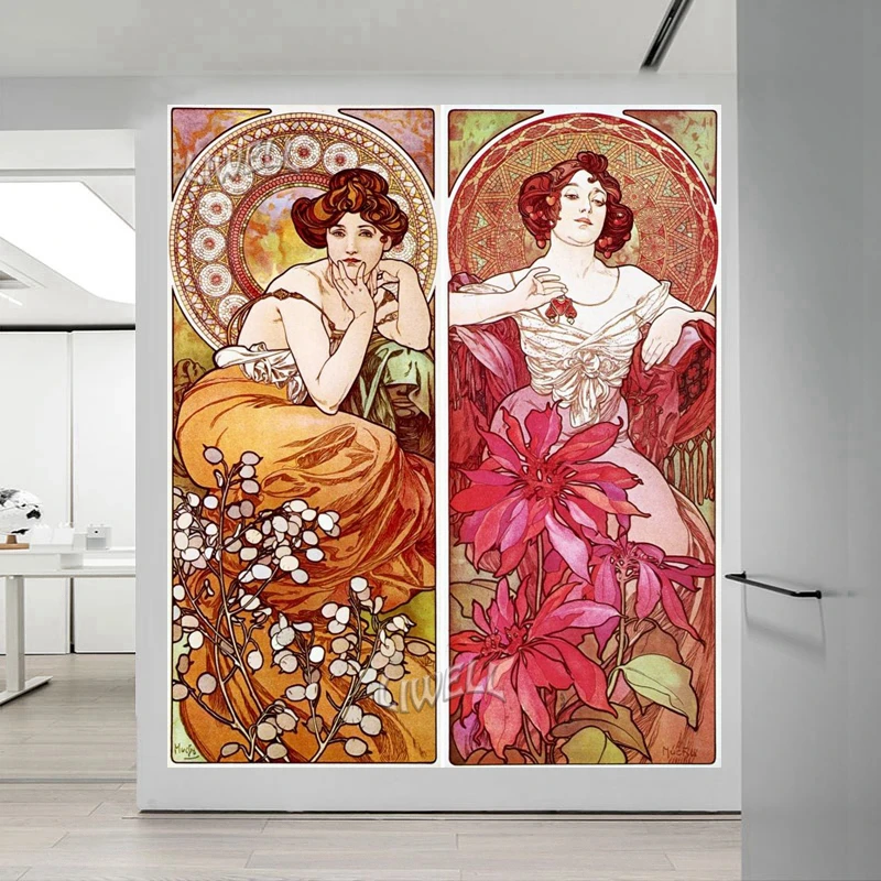 Diy Handwork Classical Diamond Painting Alphonse Maria Mucha Four Season Series Poster Art Full Drills Cross Stitch Home Decor