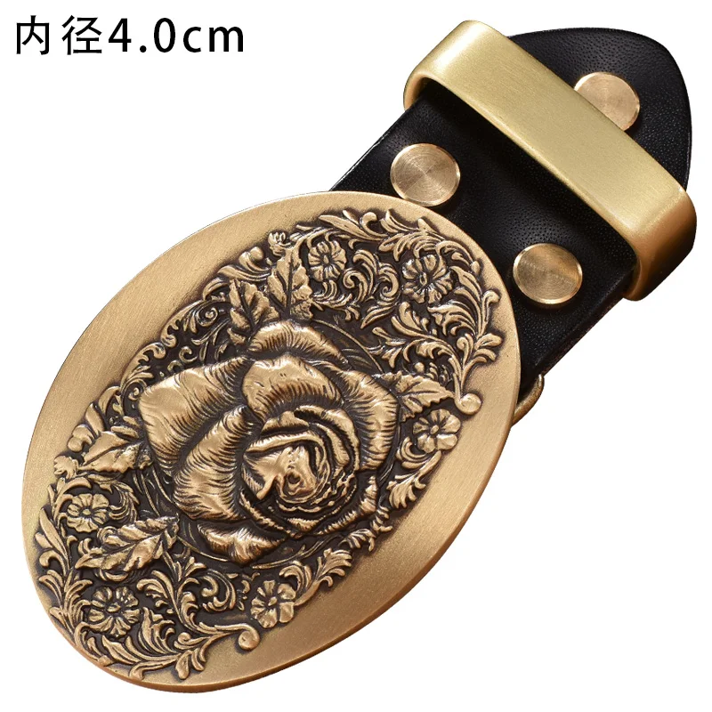 2024 New Pure Copper Belt Buckle Head Smooth Buckle High-Grade Plate Buckle A Variety Of Styles