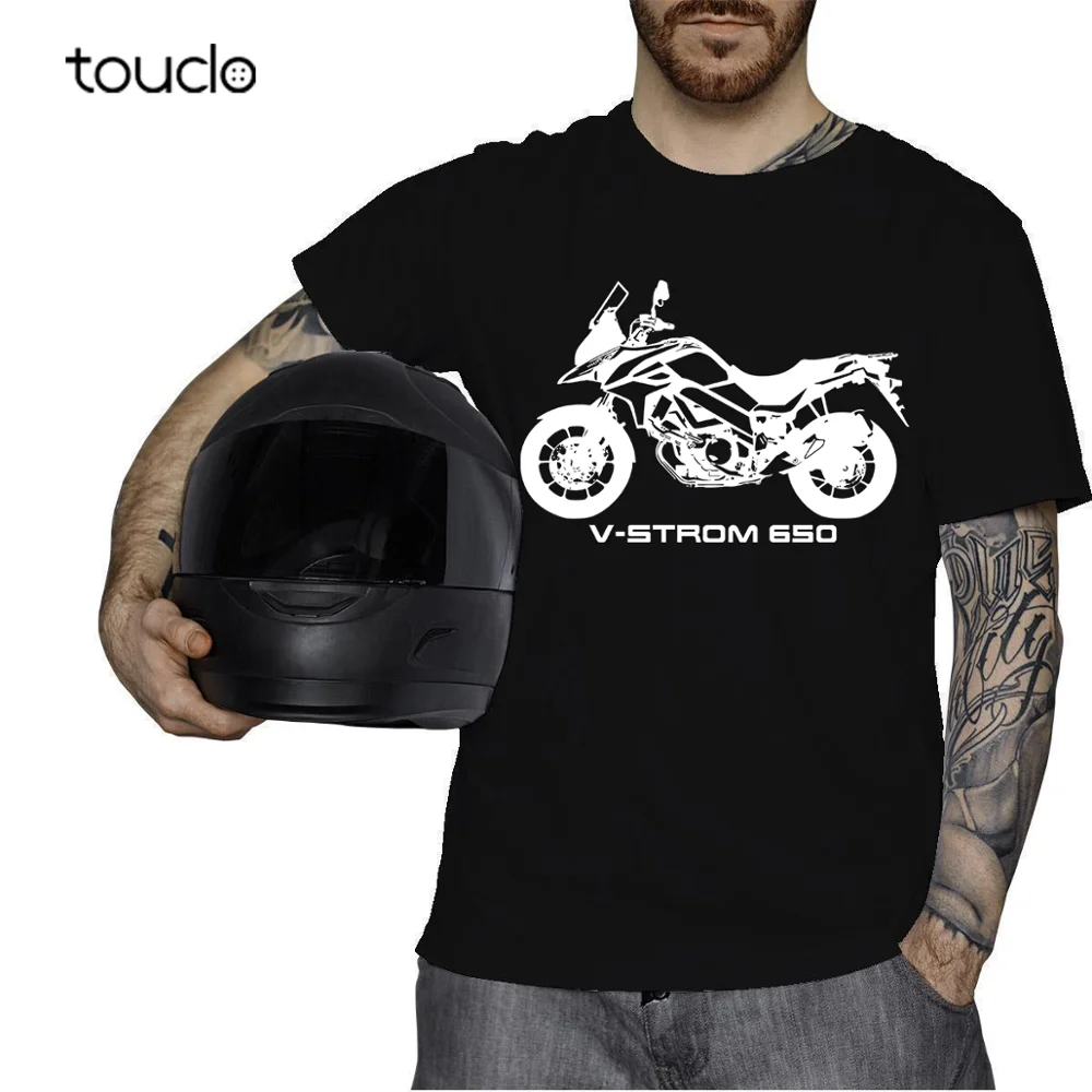 V-STROM 650 Silhouette Motorcycle Motorbike Biker Gift Printed T-shirt