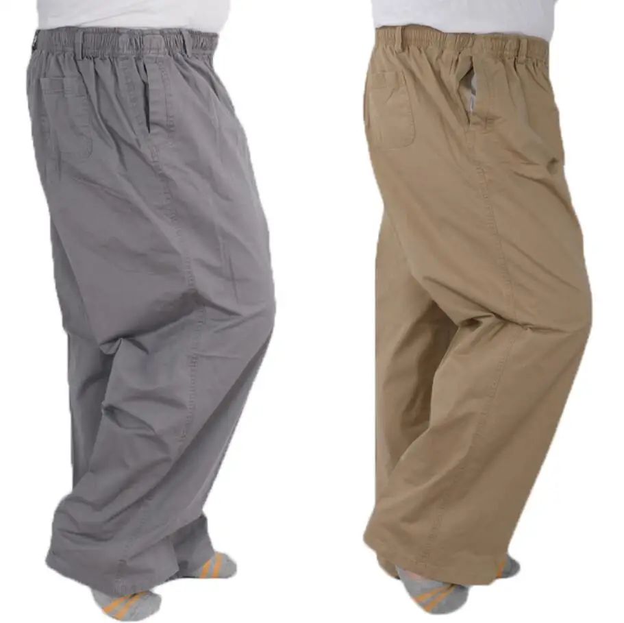 Summer plus size 8XL 10XL 11XL 12XL 13XL pants men cotton Breathable Stretch pants loose home pants Straight Trousers 70 72 74